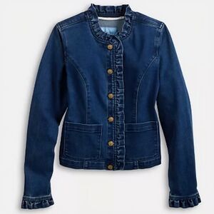 Draper James Ruffle-Trim Denim Jacket | Size XXL - NWT